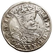 Szóstak litewski - Stefan Batory Wilno mint obverse image