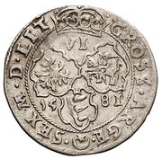 Szóstak litewski - Stefan Batory Wilno mint, Polish–Lithuanian Commonwealth, 1581 reverse image
