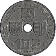 10 Centimes - Léopold III BELGIE-BELGIQUE, Belgium, 1941-1946 reverse image