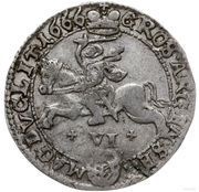 Szóstak / 6 Groszy - Jan II Kazimierz Waza Wilno mint, Polish–Lithuanian Commonwealth, 1652-1668 reverse image