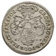 Szóstak koronny - August II Mocny Lipsk mint, Polish–Lithuanian Commonwealth, 1698-1706 reverse image