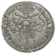 Szóstak litewski - August II Mocny Moskwa mint, Polish–Lithuanian Commonwealth, 1706-1707 reverse image