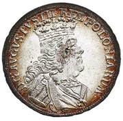 Szóstak koronny - August III Lipsk; early bust obverse image