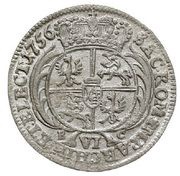 Szóstak - August III Lipsk; late bust reverse image