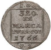 Grosz srebrny koronny - Stanisław August Poniatowski Warszawa mint, Polish–Lithuanian Commonwealth, 1766-1767 reverse image