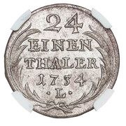 1⁄24 Talara / Grosz - August III Sas Lipsk mint, Polish–Lithuanian Commonwealth, 1753-1762 reverse image
