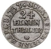 1⁄24 Talara / Grosz - August III Sas Lipsk mint, Polish–Lithuanian Commonwealth, 1763 reverse image