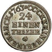1⁄24 Talara - Fryderyk Christian as Polish Prince Lipsk mint, Polish–Lithuanian Commonwealth, 1763 reverse image