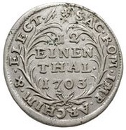 1⁄12 Talara / Dwugrosz - August II Mocny Drezno mint, Polish–Lithuanian Commonwealth, 1701-1733 reverse image