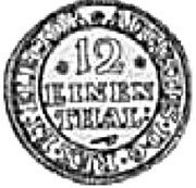 1⁄12 Talara / Dwugrosz - August II Mocny Drezno mint, Polish–Lithuanian Commonwealth, 1708-1709 reverse image