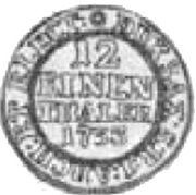 1⁄12 Talara / Dwugrosz - August III Sas Lipsk mint, Polish–Lithuanian Commonwealth, 1753-1762 reverse image