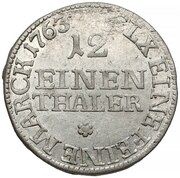 1⁄12 Talara / Dwugrosz - August III Sas Drezno mint, Polish–Lithuanian Commonwealth, 1763 reverse image