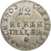 1⁄12 Talara / Dwugrosz - August III Sas Lipsk mint, Polish–Lithuanian Commonwealth, 1763 reverse image