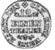 1⁄12 Talara - Fryderyk Christian as Polish Prince Drezno mint, Polish–Lithuanian Commonwealth, 1763 reverse image
