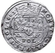 Złotówka koronna / tymf - Jan II Kazimierz Waza Bydgoszcz mint, Polish–Lithuanian Commonwealth, 1633-1666 reverse image