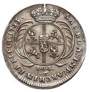 ⅛ Talara - August II Mocny Drezno mint, Polish–Lithuanian Commonwealth, 1700-1733 reverse image