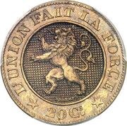 20 Centimes - Léopold I Pattern reverse image