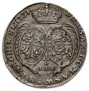 ⅙ Thaler / Ćwierćgulden - August II Mocny Drezno mint, Polish–Lithuanian Commonwealth, 1698-1733 reverse image