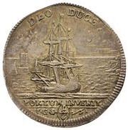 ⅙ Thaler - August II Mocny Drezno mint, Polish–Lithuanian Commonwealth, 1717 reverse image