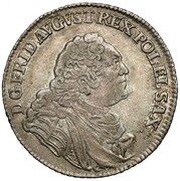 ⅙ Thaler / Ćwierćgulden - August III Sas Lipsk mint obverse image