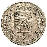 ⅙ Thaler - Ksawery as Polish Prince Drezno mint, Polish–Lithuanian Commonwealth, 1764-1768 reverse image