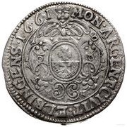 Ort elbląski / 18 Groszy - Jan II Kazimierz Waza Elbląg mint, Polish–Lithuanian Commonwealth, 1650-1667 reverse image