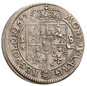 Ort / 18 Groszy - Jan III Sobieski Bydgoszcz mint, Polish–Lithuanian Commonwealth, 1677-1686 reverse image