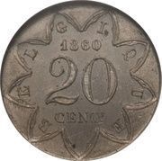 20 Centimes - Léopold I Pattern reverse image