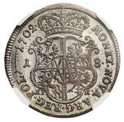 Ort koronny - August II Mocny Lipsk mint, Polish–Lithuanian Commonwealth, 1702 reverse image