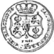 ¼ Talara - August III Sas Drezno mint, Polish–Lithuanian Commonwealth, 1734-1738 reverse image