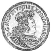 Dwuzłotówka gdańska - August III Gdańsk mint obverse image