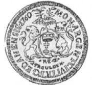 Dwuzłotówka gdańska - August III Gdańsk mint, Polish–Lithuanian Commonwealth, 1760 reverse image