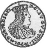 Ort gdański - August III Sas Gdańsk mint obverse image