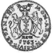 Ort gdański - August III Sas Gdańsk mint, Polish–Lithuanian Commonwealth, 1763 reverse image