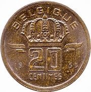 20 Centimes French text reverse image