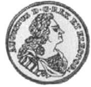 ⅓ Talara / Półgulden - August II Mocny Lipsk mint obverse image