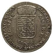 ⅓ Talara - Ksawery as Polish Prince Drezno mint, Polish–Lithuanian Commonwealth, 1764-1768 reverse image