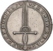 Półtalar koronny - Sigismund III Vasa Olkusz mint, Polish–Lithuanian Commonwealth, 1587 reverse image