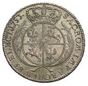 Półtalar koronny - August III Sas Lipsk mint, Polish–Lithuanian Commonwealth, 1753-1755 reverse image