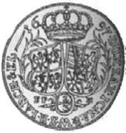 Gulden - ⅔ Talara - August II Mocny Lipsk mint, Polish–Lithuanian Commonwealth, 1697-1709 reverse image