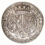 Gulden - ⅔ Talara - August II Mocny Drezno mint, Polish–Lithuanian Commonwealth, 1697-1733 reverse image