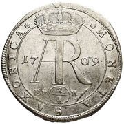 Gulden - ⅔ Talara - August II Mocny Lipsk mint, Polish–Lithuanian Commonwealth, 1708-1710 reverse image