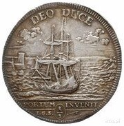 ⅔ Talara - August II Mocny Drezno mint, Polish–Lithuanian Commonwealth, 1717 reverse image