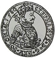 Talar litewski - Stefan Batory Wilno mint obverse image