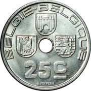 25 Centimes - Léopold III BELGIE-BELGIQUE, Belgium, 1938 reverse image