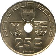 25 Centimes - Léopold III BELGIQUE-BELGIE, Belgium, 1938-1939 reverse image