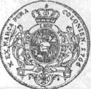 Talar koronny - Stanisław August Poniatowski Warszawa mint, Polish–Lithuanian Commonwealth, 1766 reverse image