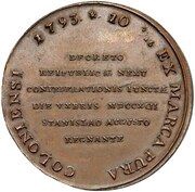 Talar Targowicki - Stanisław August Poniatowski Warszawa mint, Polish–Lithuanian Commonwealth, 1793 reverse image