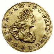 ¼ Dukata - August II Mocny Drezno mint obverse image