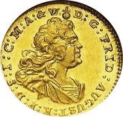 ¼ Dukata - August III Sas Drezno mint obverse image